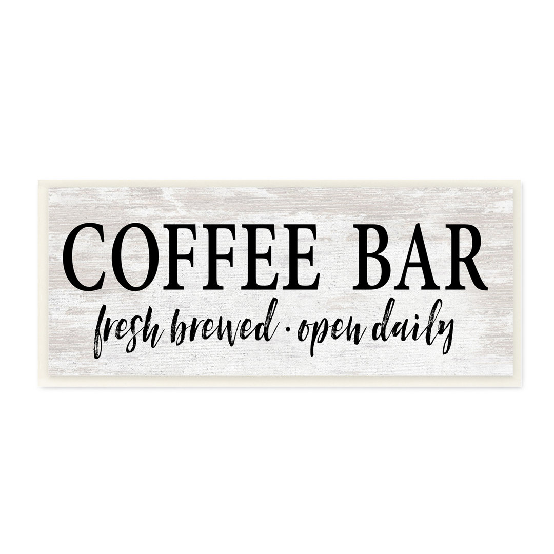 " Coffee Bar Open Sign " by Lettered And Lined Stupell Industries