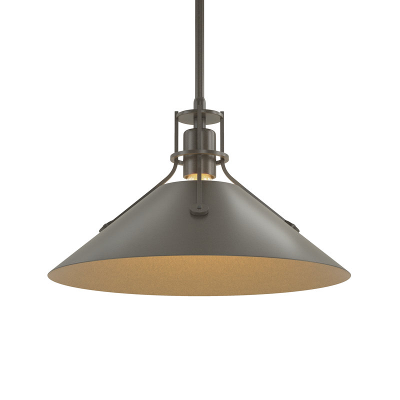 Henry 1 - Light Single Cone Pendant, 56.3'' H X 14.4'' W X 14.4'' D, Dark Smoke, Dark Smoke