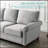 Linen Fabric Upholstery With Storage Sofa (Grey)