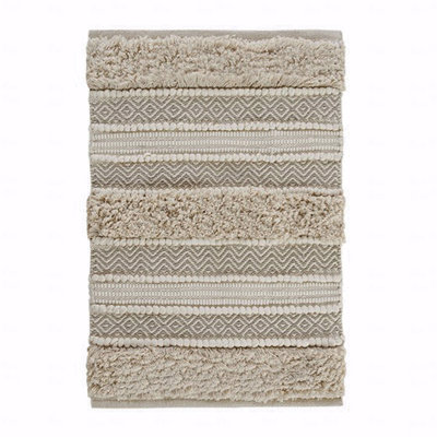 Woven Texture Stripe Bath Rug 22X58"