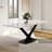 Modern 71" White Marble Dining Table Set With 6 Upholstered Chairs, Faux Leather Dining Chairs With Stainless Steel Legs, Rectangular Kitchen Table And Chair Set For Dining Room-1779502604-1779502834