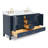 Flynt 61'' Double Bathroom Vanity with Carrara Marble Top-64627269