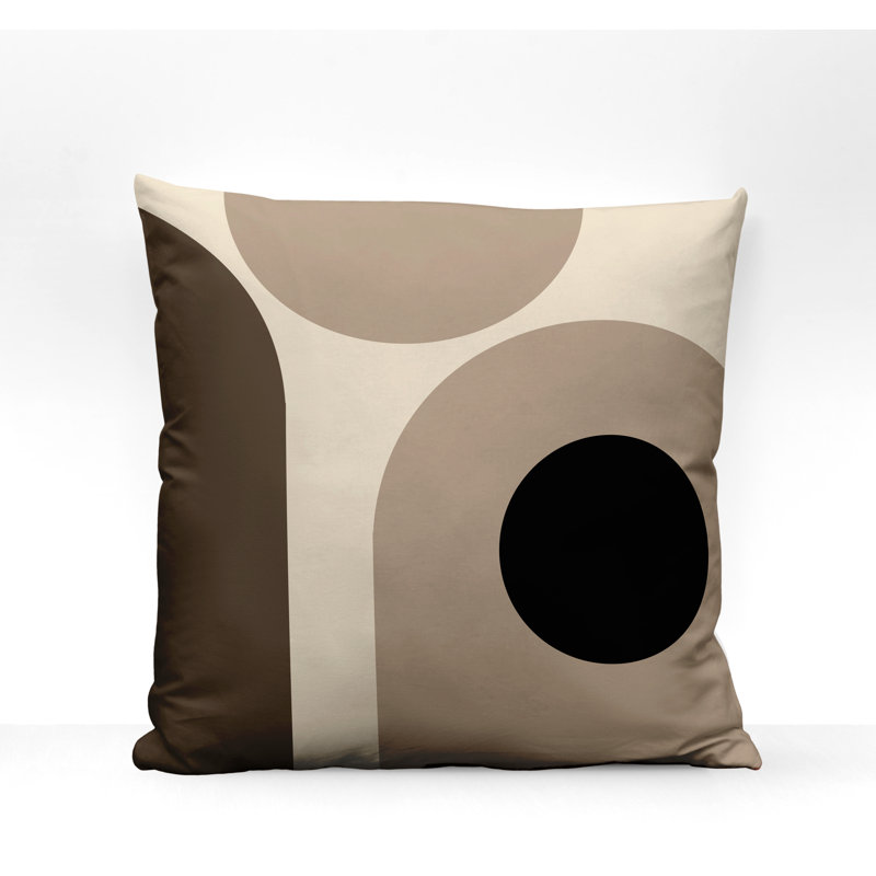 Coussin intérieur / extérieur en polyester filé Yenz, Beige, 17 po x 17 po
