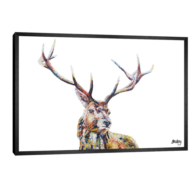Hamish by Becksy - Floater Frame Painting on Canvas, Black Framed, 101.6 cm H x 66.04 cm W