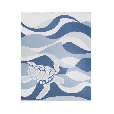 Jeté intérieur / extérieur Blue Wave Turtle