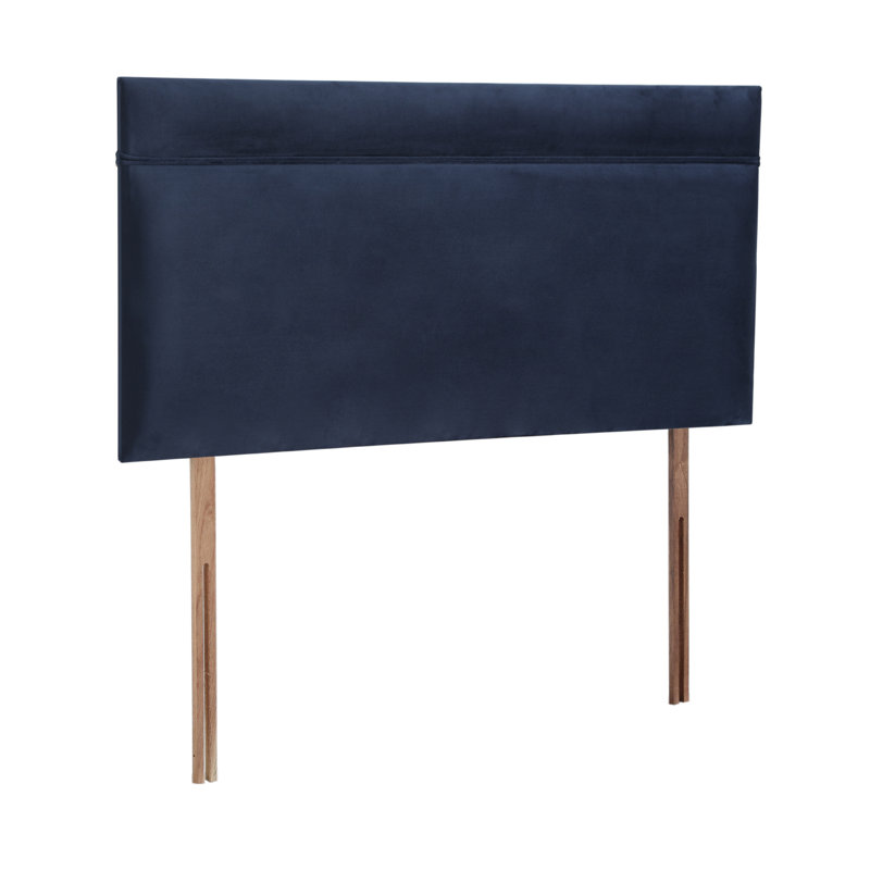 Arturo Upholstered Panel Headboard, Kingsize (5'), Plush Navy, Velvet