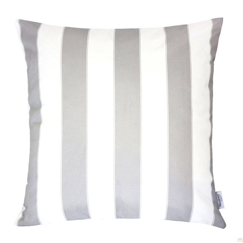 Coussin Horizon, Simple, Carré 20 po, Argent