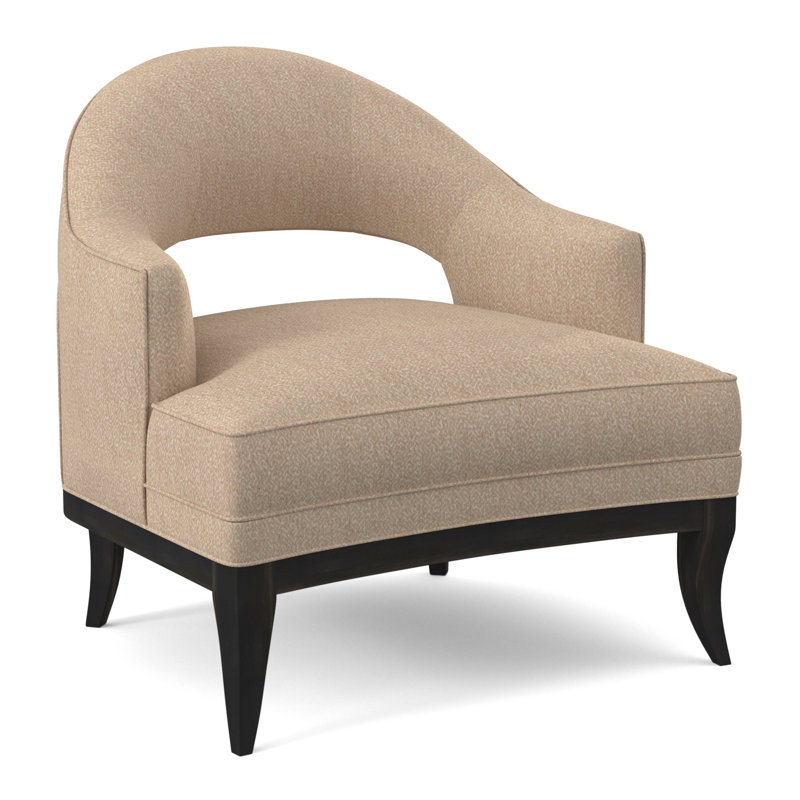 Fauteuil Mariposa, Espresso, Mélange de polyester blé Maya