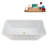 60" Streamline Soaking Glossy White Freestanding Tub and Tray With Internal Drain-108298617