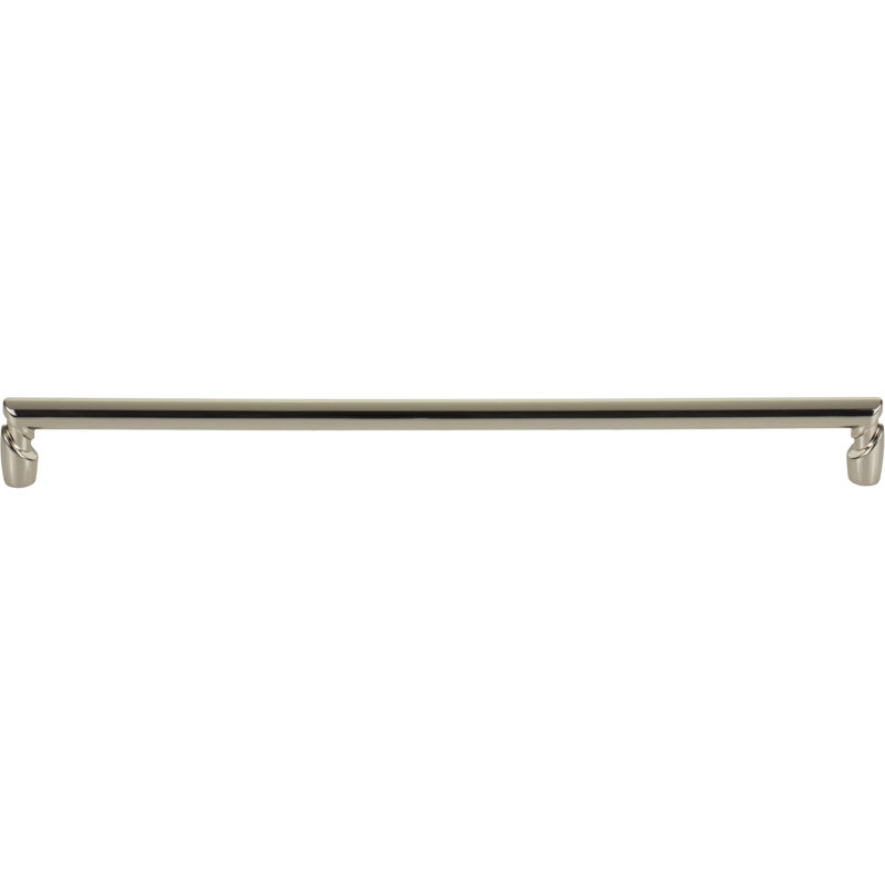 Florham Bar Pull, Polished Nickel, 12" Center to Center