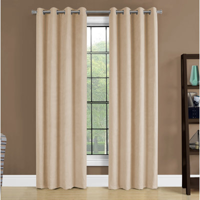 Curtain Panel, 2pcs Set, Grommet, Living Room, Bedroom, Kitchen