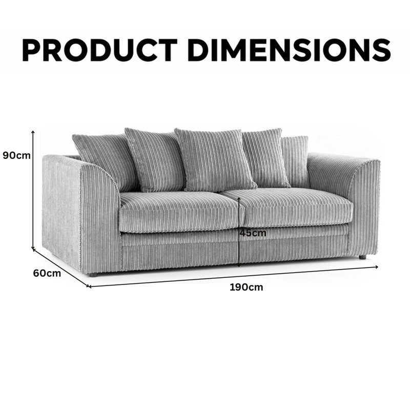 4 - Piece Living Room Set, Silver
