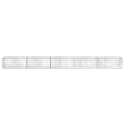 Silver Metal Gabion Wall
