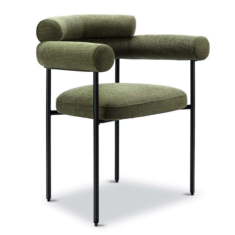 Bolus Fabric Dining Chair (Armchair), Fabric Green