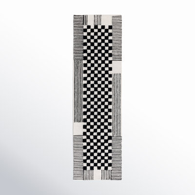Hertha Hand-Tufted Checkered Wool Rug