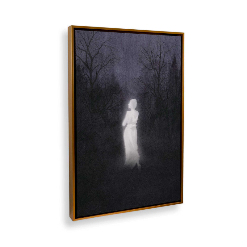 «Haunted Dusk I» par Grace Popp, reproduction d'art sur toile, H 48 po x l 32 po, Cadre flottant sans passe-partout, Doré