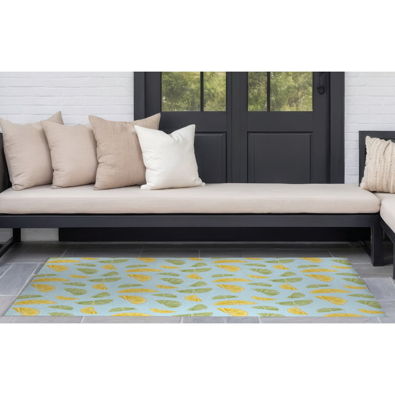 Tapis d'extérieur Summer Limes & Lemons, Rectangulaire 3 pi x 5 pi