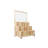 3-Tier Vertical Solid Wooden Planter with Grid Storage