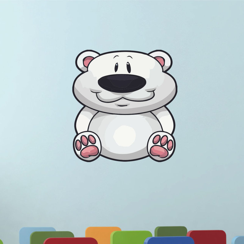 Décalcomanie murale mignonne bébé d’hiver, H 20 po x l 18 po