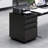 [Installation Required] 3-Drawer Mobile Filing Cabinet With Lock, Office Storage Filing Cabinet Of Legal/Letter Size, Metal Filing Cabinet To Be Installation Required (Black)