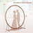 Costway 7.4 Ft Round Wedding Arch Wooden Arbour Backdrop Stand With Triangular-Shaped Base