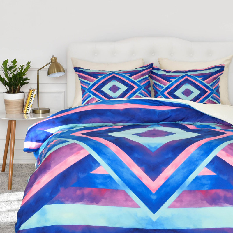 Jacqueline Maldonado Polyester Geometric Shapes Duvet Cover, King Duvet Cover + 2 King Shams