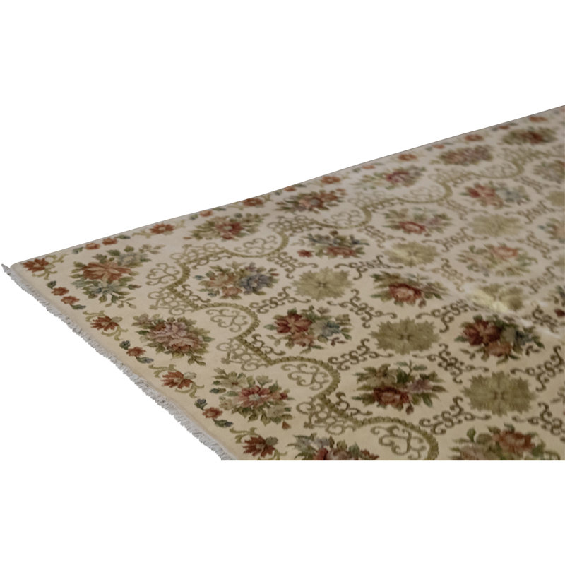 Handmade Silk and Wool Area Rug