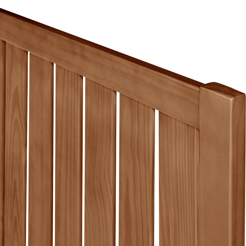 Graham Wooden Platform Bed with Slatted Headboard, Queen, Walnut