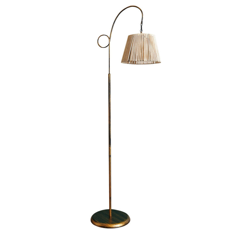 Anavae 63.78'' Gold Arched Floor Lamp