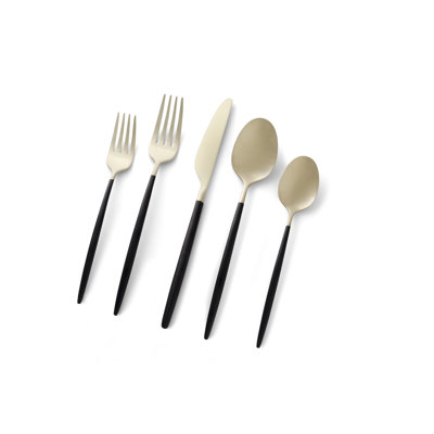 Ensemble de couverts 20 pièces Spataro Black, service pour 4