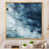 Toile avec cadre flottant or