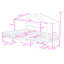 Lit plateforme simple en L en bois 3 tiroirs-1239265300