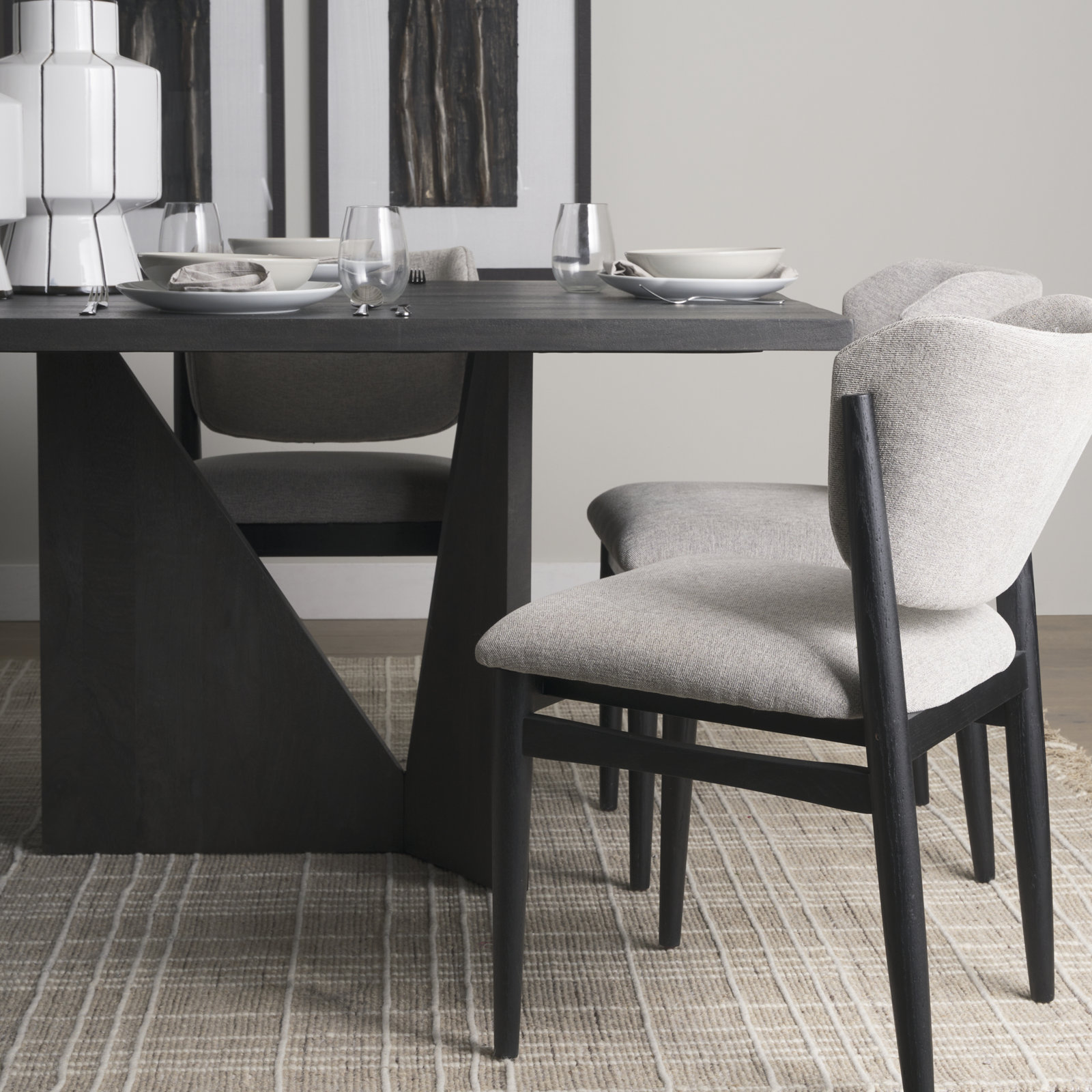 Gillespie 84" Mango Dining Table, Black