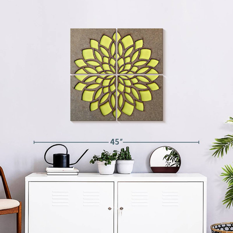 Yellow Mandala, 26" H x 26" W