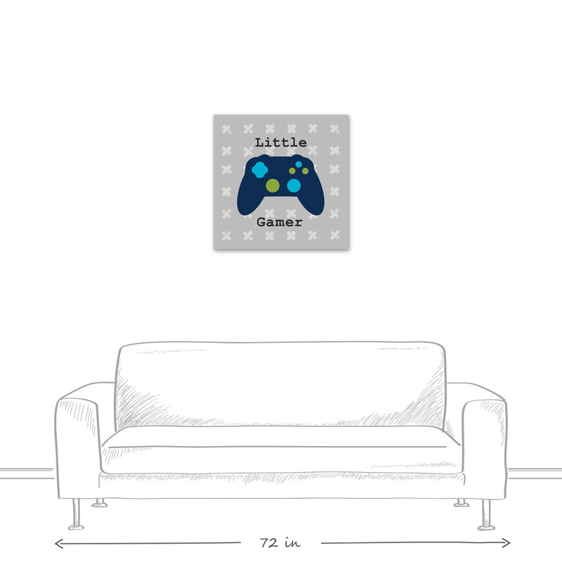Art sur toile little gamer Meara, H 24 po x l 24 po x P 1,25 po