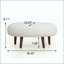 Chaise longue de style nordique avec tissu chenille et repose-pieds-461182445