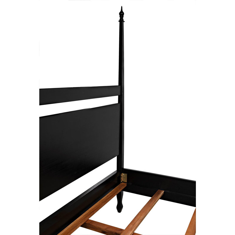 Venice Solid Wood Four Poster Bed, Weathered, Queen
