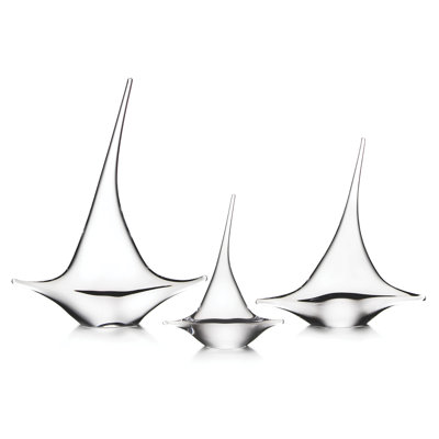 Handmade Glass Sailboat Figurine