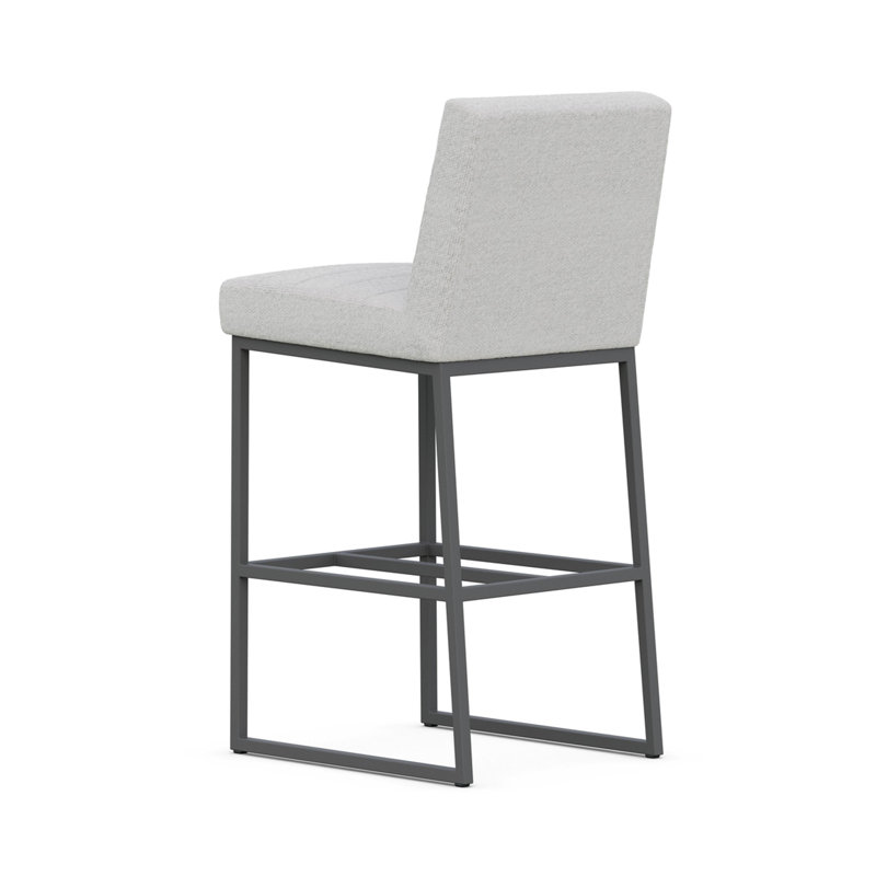 Mason Upholstered Stool with Metal Frame, Bar Stool (29.9" Seat Height)