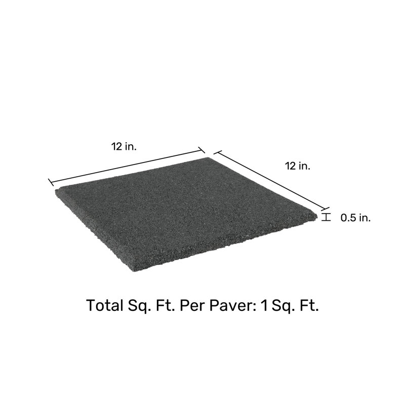 Pavé plat 12 po GroundSmart - (60), Gris