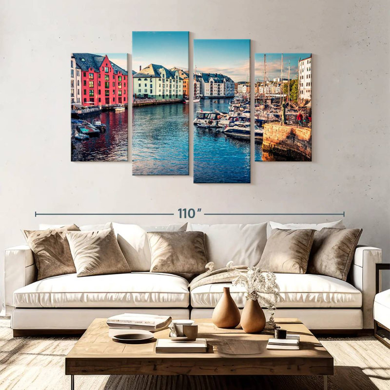 Gillard Alesund, bord de mer, H 54 po x l 84 po
