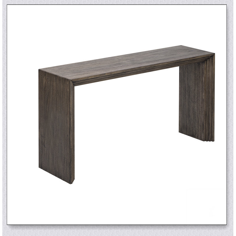 Console de style moderne en placage de bois massif de paulownia, convient, Noir