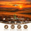 Papier peint adhésif autocollant orange brillant coucher de soleil Kansas Hills, papier adhésif de contact amovible pour décoration de salon-129600362