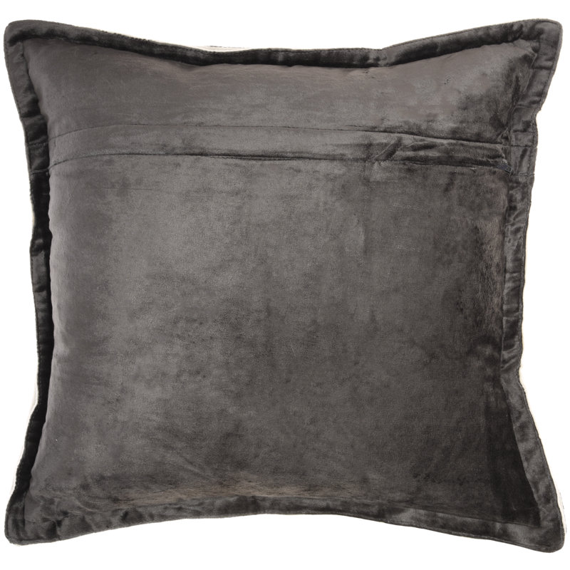 Reversible Throw Pillow, Charcoal Gray