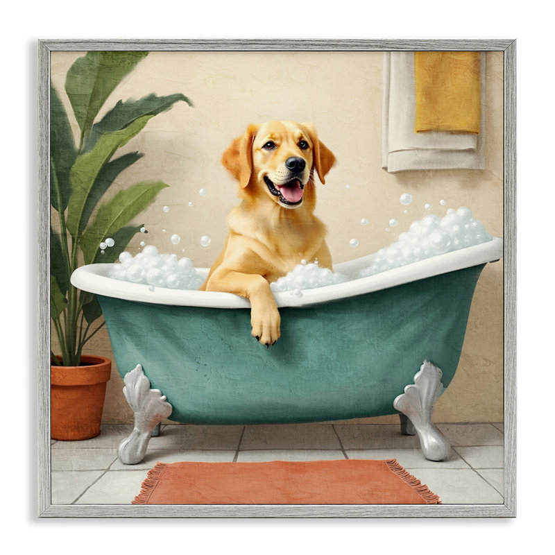 Giclée encadrée de chien Labrador, par Kim Allen, Estampe numérique Farmhouse, H 12 po x l 12 po