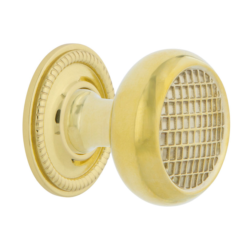 Poignée ronde 1 3/8" de diamètre Craftsman, Laiton poli