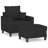  Sofa Chair With Footstool Black-1138348153-1138348039
