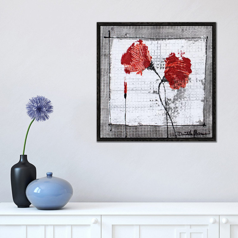 Tango 1 Piece Painting on Canvas, 45.72 cm H x 45.72 cm W, Black Framed
