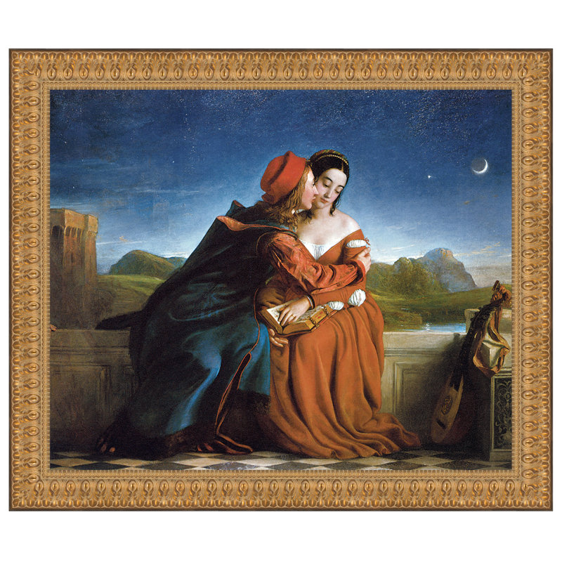 "Francesca Da Rimini, 1837" par William Dyce, reproduction d'art encadrée, H 15 po x l 16,5 po x P 1,75 po