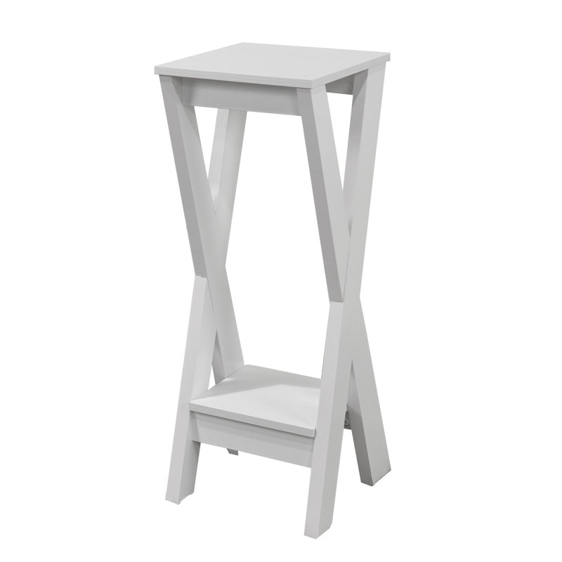 Support à plante Azareel, Blanc, H 31,93 po x L 11,73 po x P 11,73 po